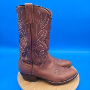 Nocona Boots Mens Leather‎ Cowboy Western Boots Style 9007 Size 10.5D Brown